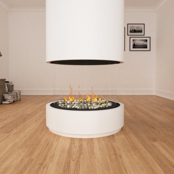 Ortal - Stand Alone 360 (75x65 Curve Tunnel) No Hood, No Base - Ortal Gas Fireplace