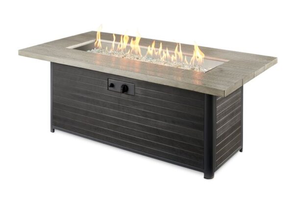 The Outdoor GreatRoom - Cedar Ridge Linear Gas Fire Pit Table - The Outdoor Greatroom Company Gas Fire Table