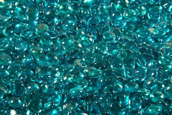 The Outdoor GreatRoom - Aqua Marine Tempered Fire Glass Gems - The Outdoor Greatroom Company Media