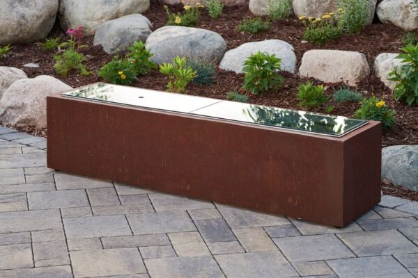 The Outdoor GreatRoom -  12" x 64" Linear Grey Glass Burner Cover (2 pieces) - The Outdoor Greatroom Company Fire Pit Cover