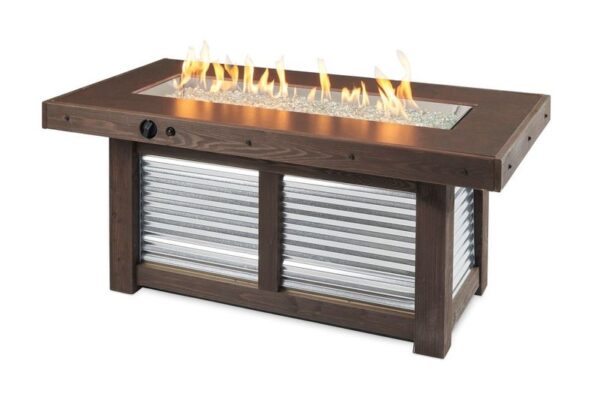 The Outdoor GreatRoom - Denali Brew Linear Gas Fire Pit Table - The Outdoor Greatroom Company Gas Fire Table