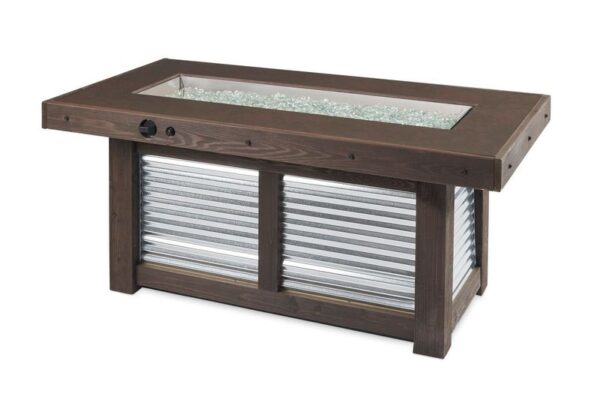 The Outdoor GreatRoom - Denali Brew Linear Gas Fire Pit Table - The Outdoor Greatroom Company Gas Fire Table