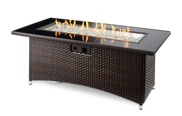 The Outdoor GreatRoom - Balsam Montego Linear Gas Fire Pit Table - The Outdoor Greatroom Company Gas Fire Table