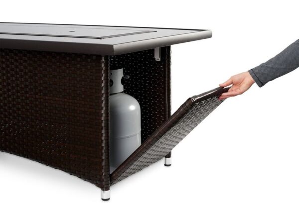 The Outdoor GreatRoom - Balsam Montego Linear Gas Fire Pit Table - The Outdoor Greatroom Company Gas Fire Table