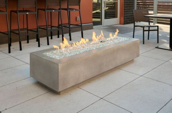 The Outdoor GreatRoom - Natural Grey Cove 72" Linear Gas Fire Table - The Outdoor Greatroom Company Gas Fire Table