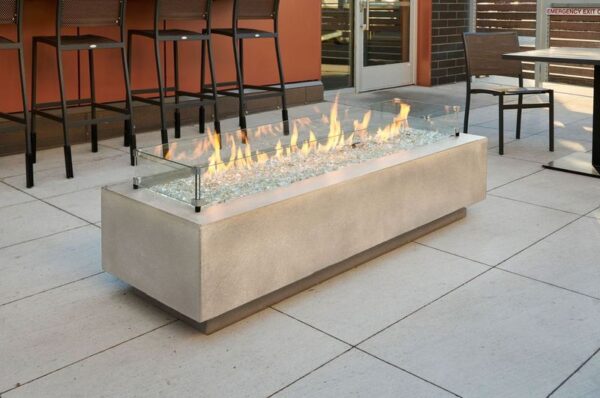 The Outdoor GreatRoom - Natural Grey Cove 72" Linear Gas Fire Table - The Outdoor Greatroom Company Gas Fire Table