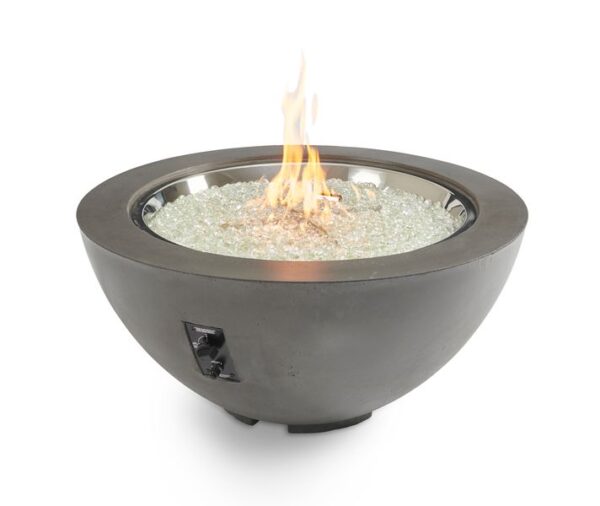 The Outdoor GreatRoom - Midnight Mist Cove 42" Round Gas Fire Pit Bowl - The Outdoor Greatroom Company Gas Fire Bowl