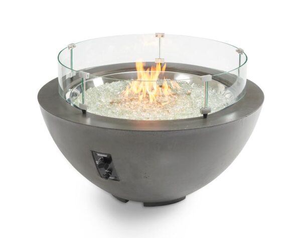 The Outdoor GreatRoom - Midnight Mist Cove 42" Round Gas Fire Pit Bowl - The Outdoor Greatroom Company Gas Fire Bowl