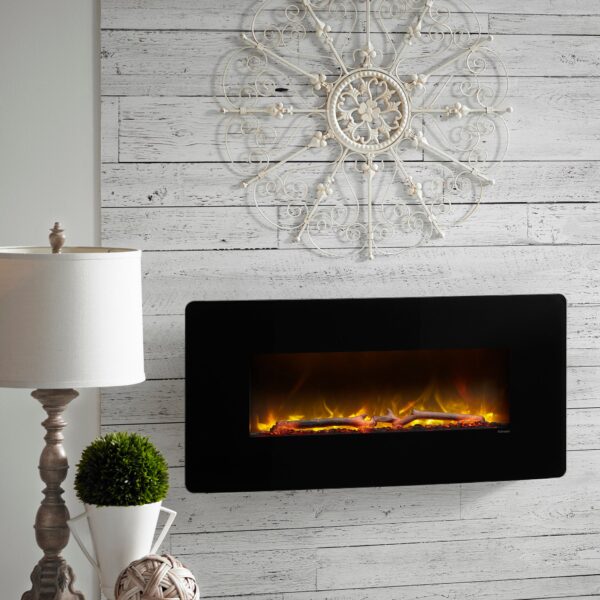 Dimplex Winslow Linear Electric Fireplace on wall