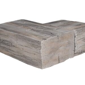 Lexington Hayloft Beam Corner Mantel Weathered Grey