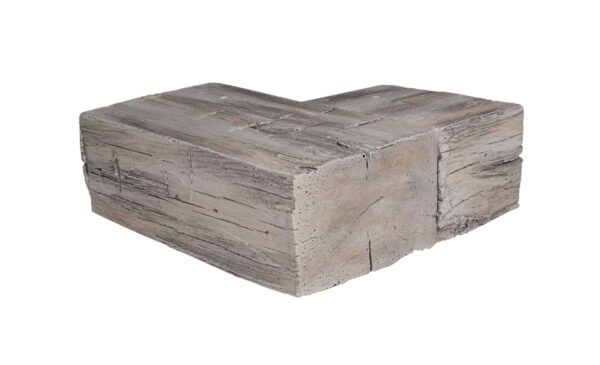 Lexington Hayloft Beam Corner Mantel Weathered Grey